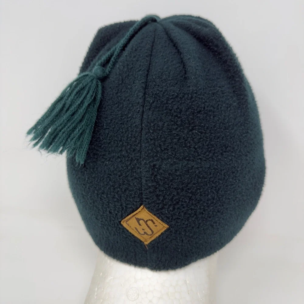 Mt Hood‎ Meadows Ski Resort Merkley Headgear Fleece Beanie Tassel Green Canada